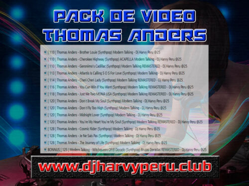 PACK EXCLUSIVO THOMAS ANDERS VIDEO 15 Pack Exclusivo de Video THOMAS ANDERS Modern talking