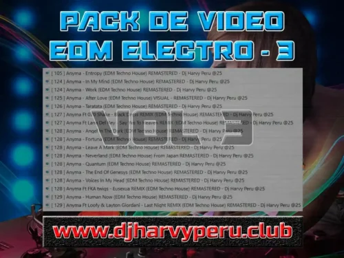 PACK EXCLUSIVO ELECTRO EDM VOL 3 - ANYMA DJ FIN 2 Pack Exclusivo de Video EDM ELECTRO VOL 3 - Anyma DJ